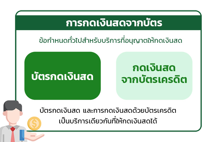 ความแตกต่างระหว่างบัตรกดเงินสดกับการเบิกเงินสดล่วงหน้าของบัตรเครดิต